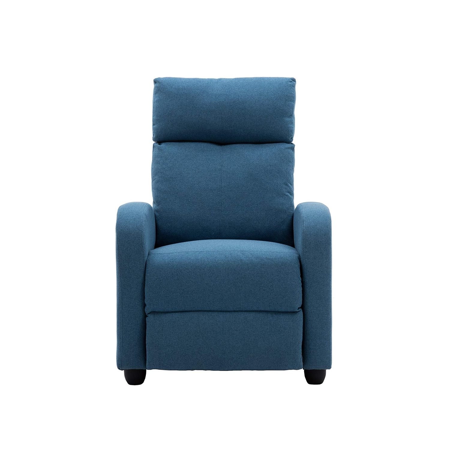 Chair Blue Lounger Fabric Living Room - Image 2